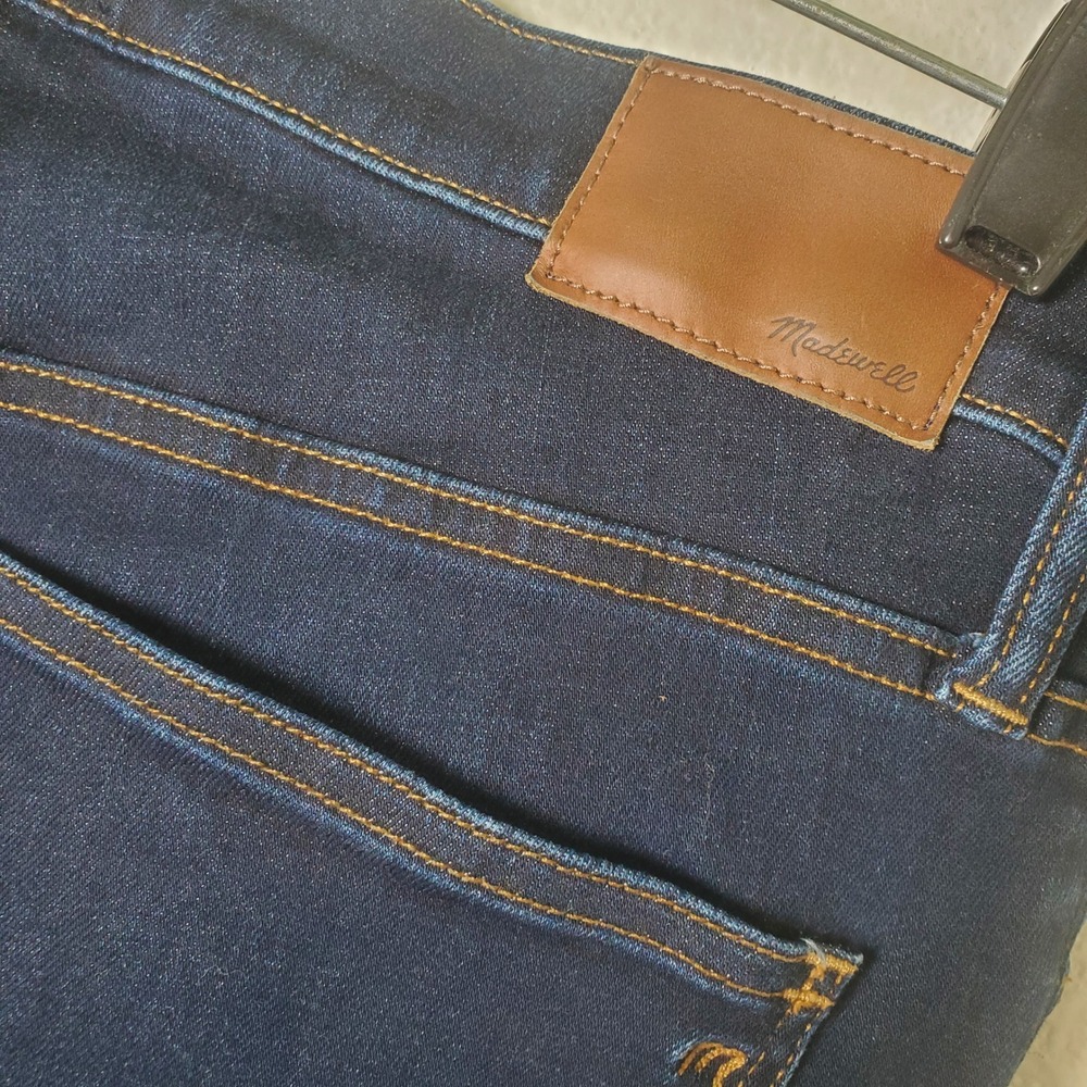 Madewell 9 Inch High Rise Skinny Jeans Dark Wash Blue Denim F8990 Womens Size 31 - Picture 5 of 12